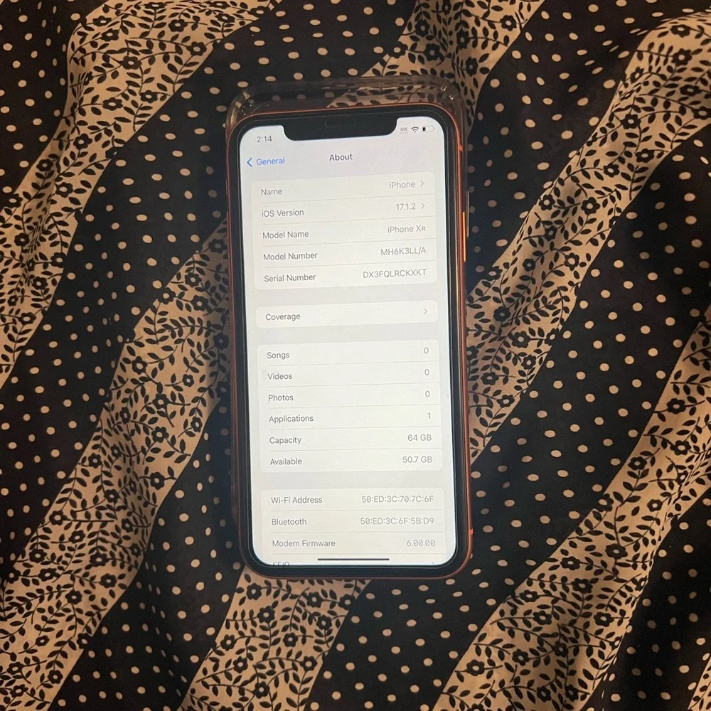 Apple iPhone XR - 64 GB -Coral (Straight Talk) Custom Mirror Silver Chrome Back